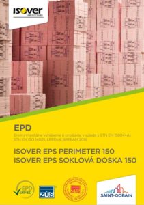 ISOVER EPS PERIMETER 150, SOKLOVÁ DOSKA 150, 3015-EPD-030057686, CENIA, 2019
